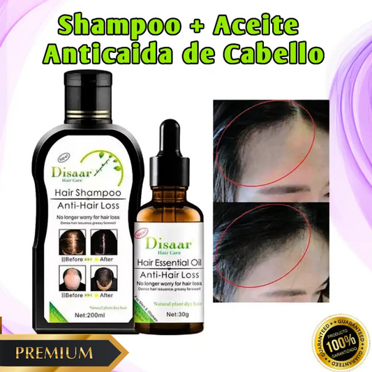 PACK SOS ANTICAIDA SHAMPOO Y SERUM 100% Orgánico!! 😍 DISAAR